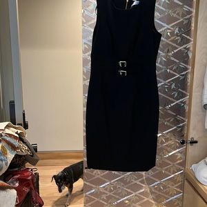 Black sleeveless Calvin Klein knee length dress
